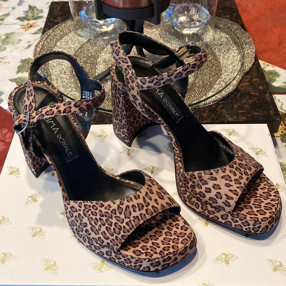 Leopard Print Sandals.